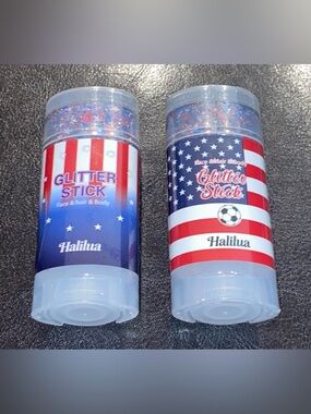 ✨New 2-Pack Patriotic Red, White, + Blue Glitter Stick for Body & Hair✨🇺🇸